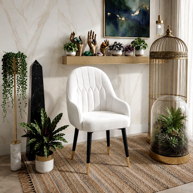 Silla París, tapizado crema
